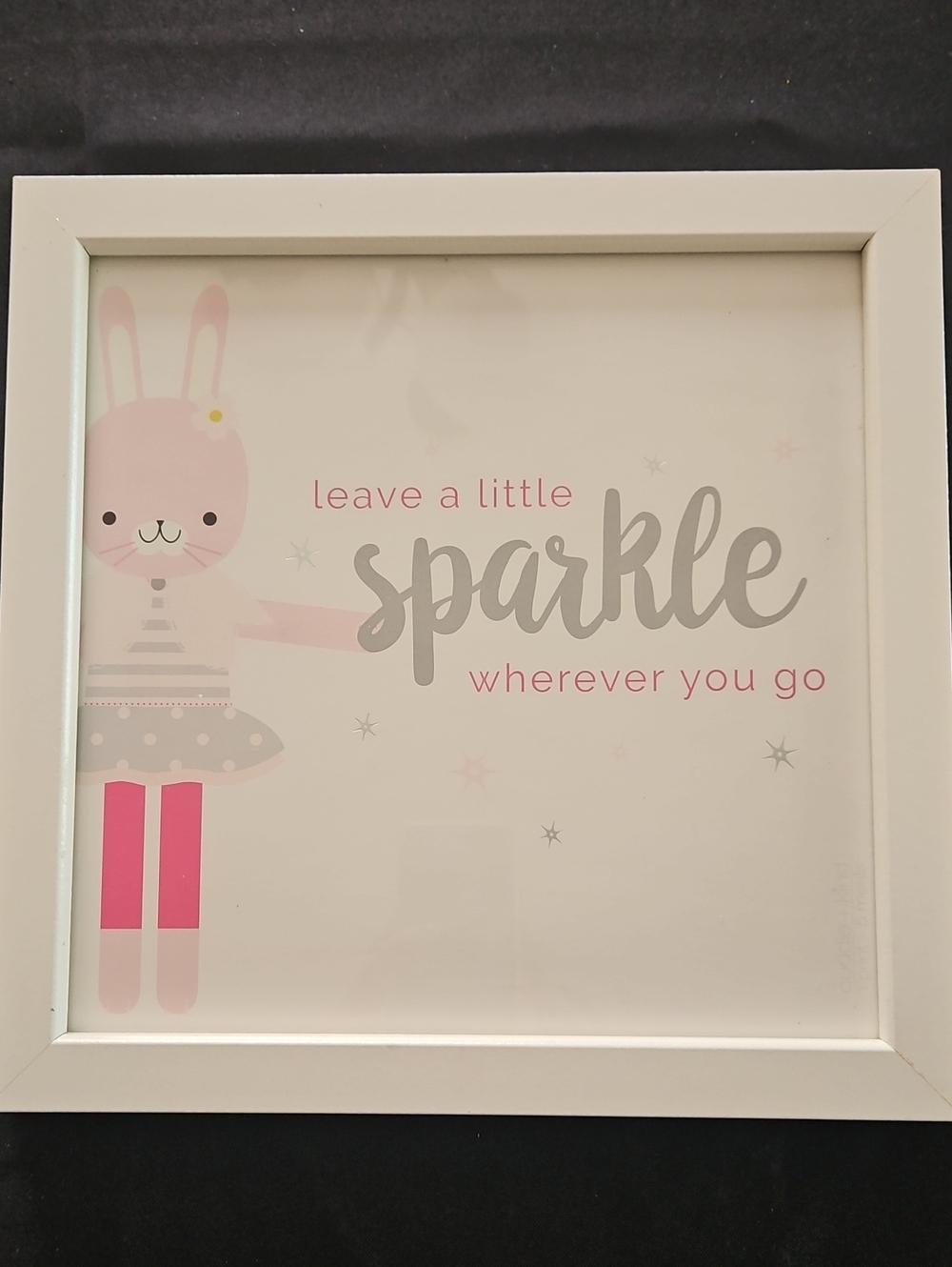 Pink Bunny Sparkle Wall Art Print